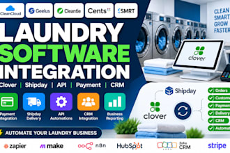 integrate laundry software laundromat clover shipday api automations payment crm