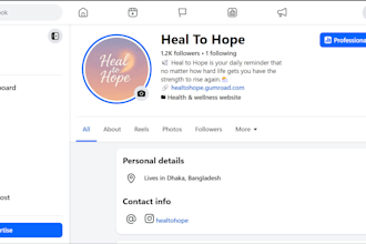 set up and design your facebook, instagram and youtube pages