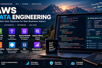 build AWS etl data pipelines using AWS glue, pyspark, s3 and redshift