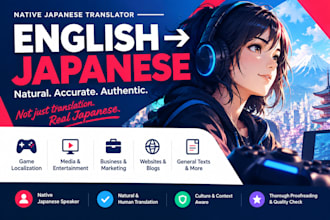 provide professional japanese translation and localization