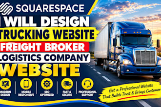 design squarespace trucking website freight broker logistics company website