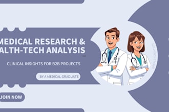 conduct clinical research and market analysis for healthtech