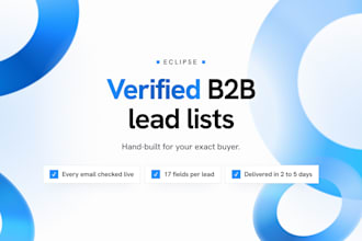 build a verified b2b lead list for your exact buyer