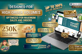 design and build a premium shopify store with high converting UX