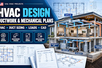 design california USA hvac systems, ductwork, mechanical plans
