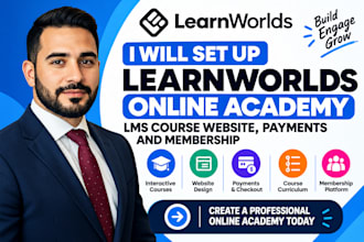 build learnworlds academy, lms, courses, payments and membership website