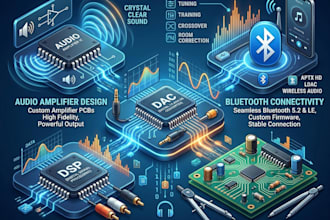 design audio amplifier dsp dac bluetooth and audio pcb