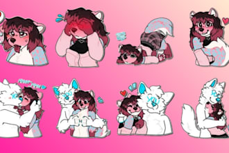 draw furry stickers for telegram and discord