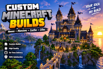 build amazing custom minecraft houses, builds, and maps