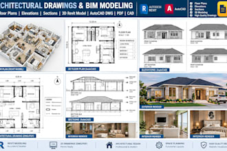 2d archictectural drawing revit bim modeling rvt autocad floor plan dwg pdf cad