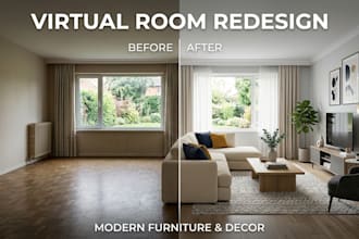 virtually redesign your room with modern furniture and decor