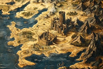 create fantasy map illustrations