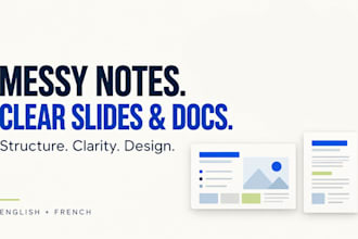 turn your messy notes into clear slides or documents