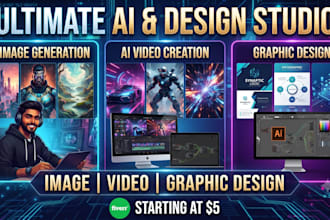 do professional ai image generation , ai video generation, promt generation