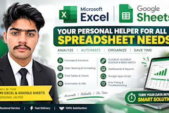 be your ms excel and google spreadsheet personal helper