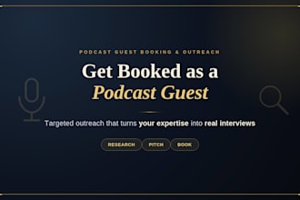 do podcast outreach to book you as a guest