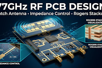 design 77ghz rf pcb patch antenna impedance control and rogers stackup
