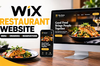 design wix restaurant website with online menu and ordering