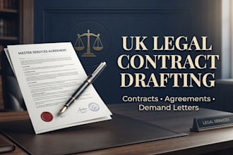 be your uk solicitor contract drafting contract review demand letter legal draft