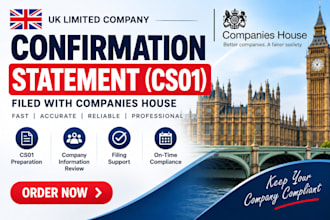 file your UK company confirmation statement cs01 with companies house