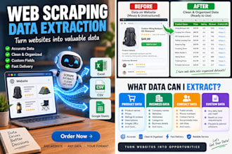 do web scraping, data extraction