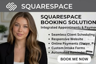 build squarespace booking website, redesign squarespace booking website booking