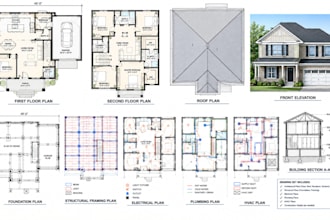 create residential architectural structural and mep drawings