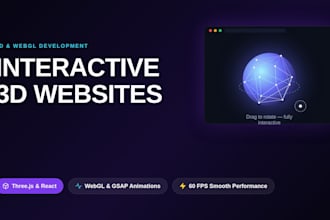 3d website with threejs and react
