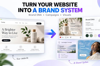 turn your website, product, or brand assets into marketing content