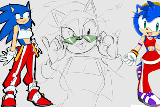 draw your sonic oc in a sonic adventure inspired style
