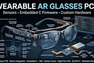 design wearable ar glasses pcb sensors and embedded c firmware