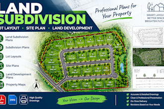 design land subdivision, subdivision plan, lot layouts, site plans, property map