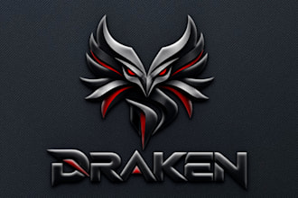design modern 3d owl, phoenix, gaming mascot, and tech logo