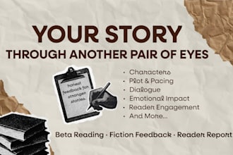 beta read your fiction and provide thoughtful feedback