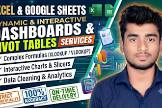 build excel pivot tables, formulas and dashboards