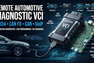 design remote automotive diagnostic vci with j2534 can fd and doip