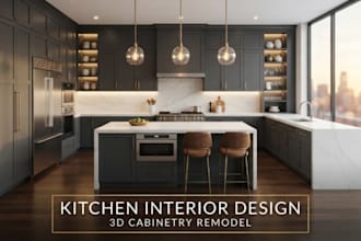 do kitchen interior design,cabinetry, section plan, house renovation and remodel
