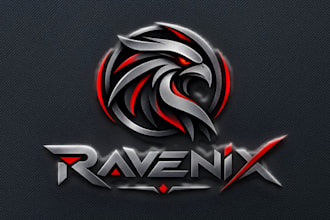 design modern 3d eagle, raven, phoenix, gaming mascot, and tech logo