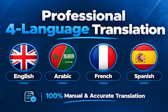 provide professional translation in four languages