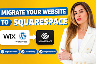 do squarespace website migration, wix to squarespace, wordpress to squarespace