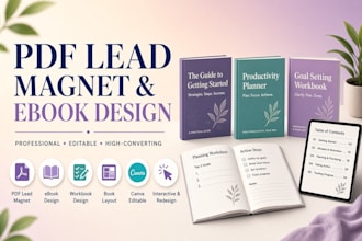pdf lead magnet book layout canva ebook design interactive ebook redesign design