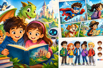 create children illustration comic book art kids book illustration