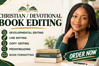 christian book editing proofreading devotional memoir sermon