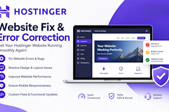 fix errors and bugs on your hostinger website fix hostinger website errors