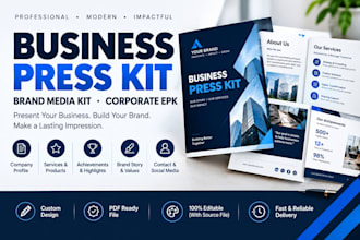 press kit brand press kit media kit PR kit digital press kit corporate epk