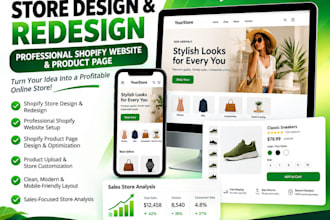 redesign shopify store, shiopfywebsite, shopify product page