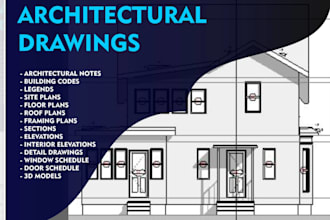 architectural design and cad drawings for floor plans