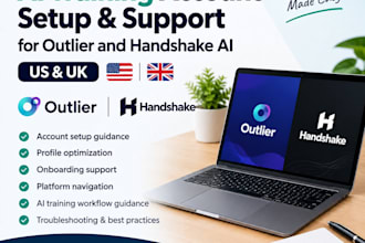 create and manage, do  ai training in outlier and handshake accounts for us, uk