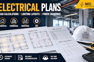 design california electrical plans, load calc, lighting layouts