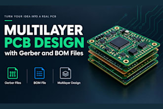 create multilayer pcb design withgerber and bom files